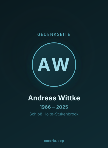 Gedenkportrait von Andreas Wittke