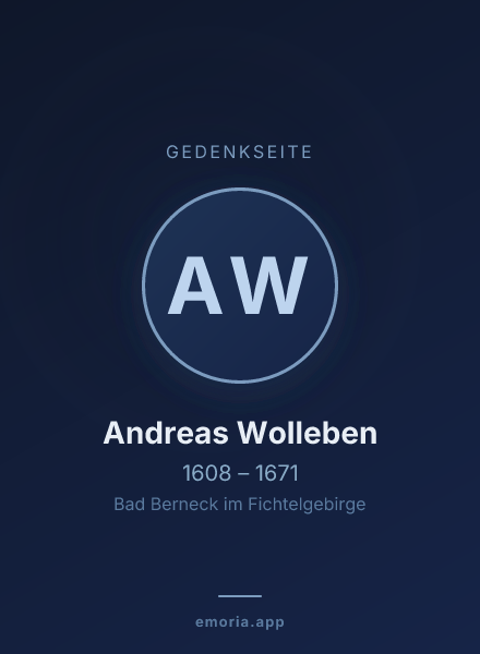 Gedenkportrait von Andreas Wolleben
