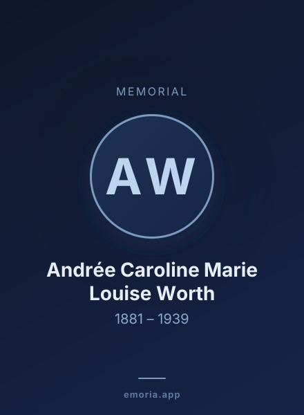 Memorial portrait of Andrée Caroline Marie Louise Worth