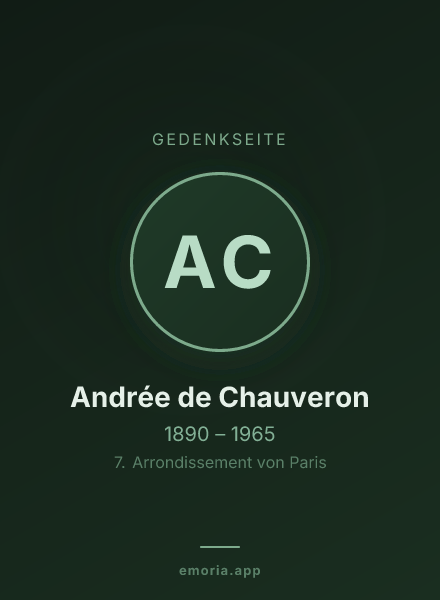Gedenkportrait von Andrée de Chauveron