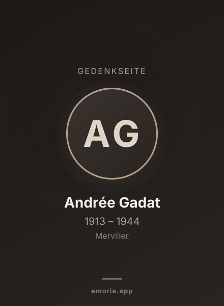 Gedenkportrait von Andrée Gadat