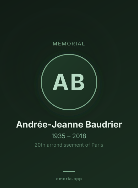 Memorial portrait of Andrée-Jeanne Baudrier