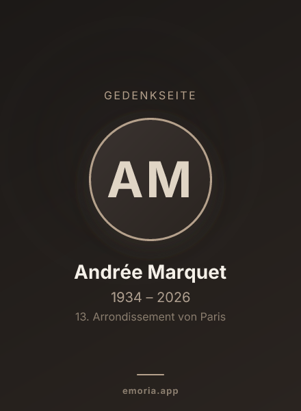 Gedenkportrait von Andrée Marquet