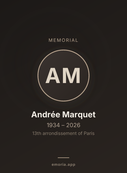 Memorial portrait of Andrée Marquet