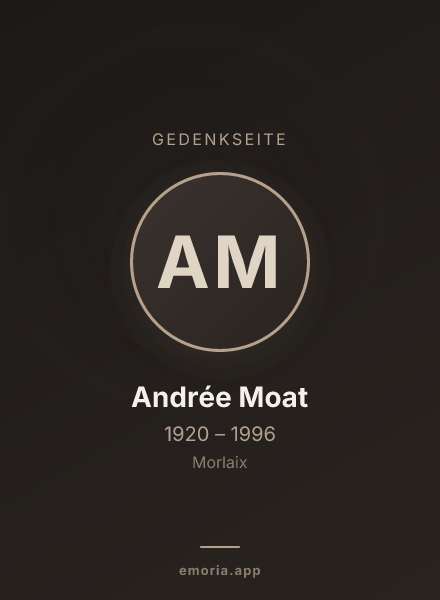 Gedenkportrait von Andrée Moat