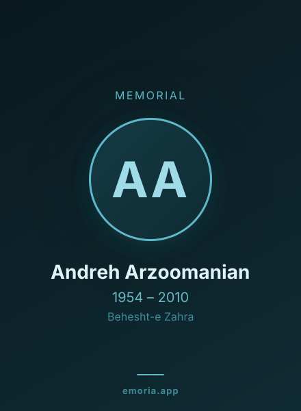 Memorial portrait of Andreh Arzoomanian