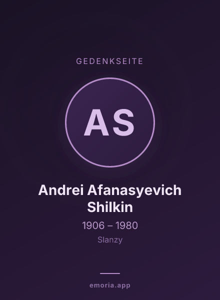 Gedenkportrait von Andrei Afanasyevich Shilkin