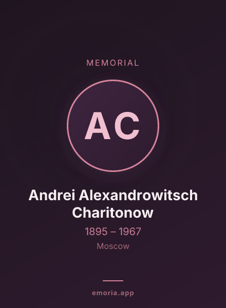 Memorial portrait of Andrei Alexandrowitsch Charitonow