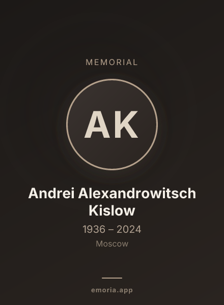 Memorial portrait of Andrei Alexandrowitsch Kislow