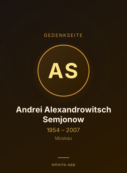 Gedenkportrait von Andrei Alexandrowitsch Semjonow