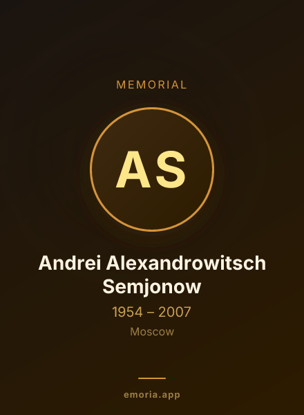 Memorial portrait of Andrei Alexandrowitsch Semjonow