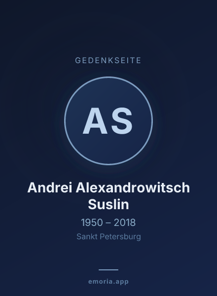 Gedenkportrait von Andrei Alexandrowitsch Suslin