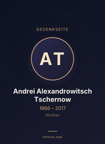 Gedenkportrait von Andrei Alexandrowitsch Tschernow