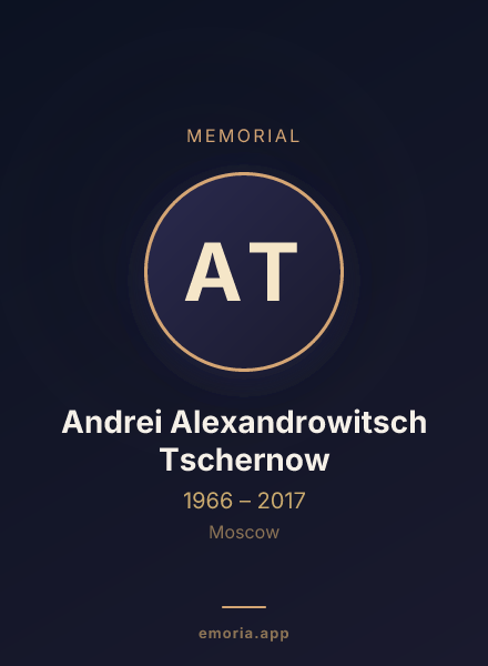Memorial portrait of Andrei Alexandrowitsch Tschernow