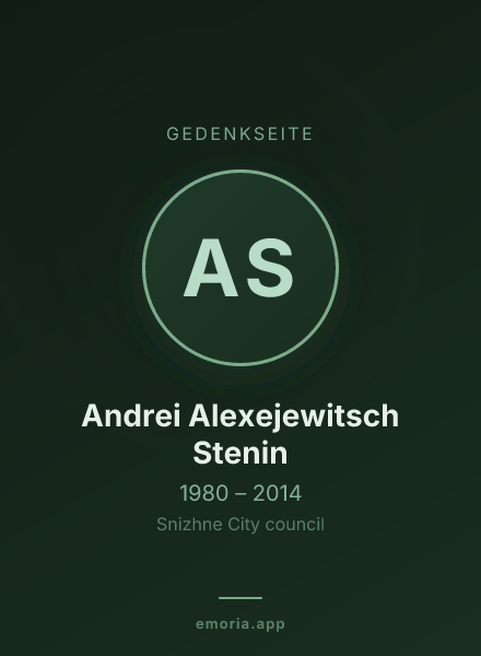 Gedenkportrait von Andrei Alexejewitsch Stenin
