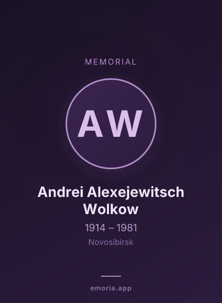 Memorial portrait of Andrei Alexejewitsch Wolkow