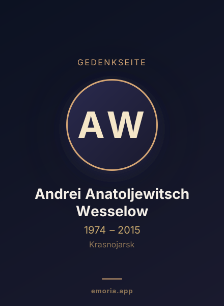 Gedenkportrait von Andrei Anatoljewitsch Wesselow