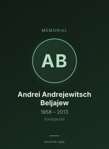 Memorial portrait of Andrei Andrejewitsch Beljajew
