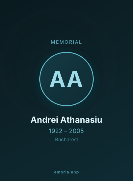Memorial portrait of Andrei Athanasiu