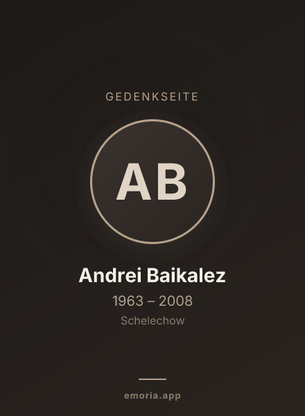 Gedenkportrait von Andrei Baikalez