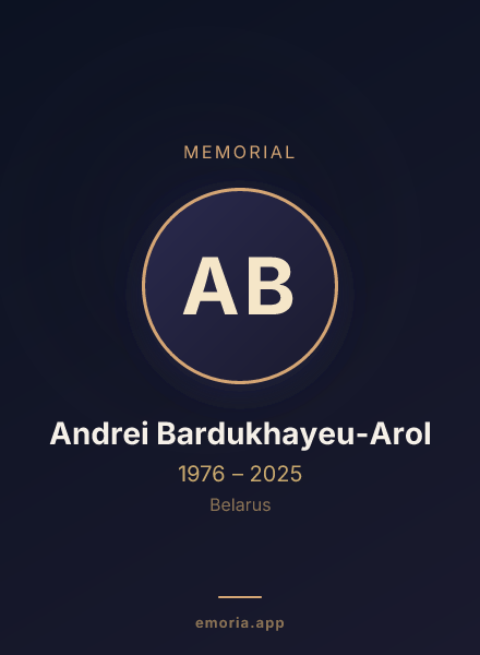 Memorial portrait of Andrei Bardukhayeu-Arol