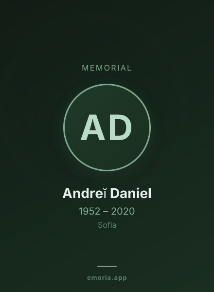 Memorial portrait of Andreĭ Daniel