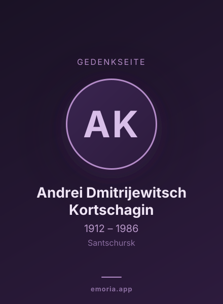 Gedenkportrait von Andrei Dmitrijewitsch Kortschagin