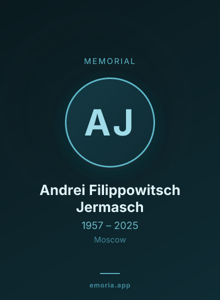 Memorial portrait of Andrei Filippowitsch Jermasch