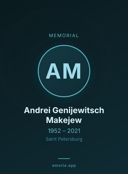 Memorial portrait of Andrei Genijewitsch Makejew