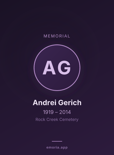 Memorial portrait of Andrei Gerich
