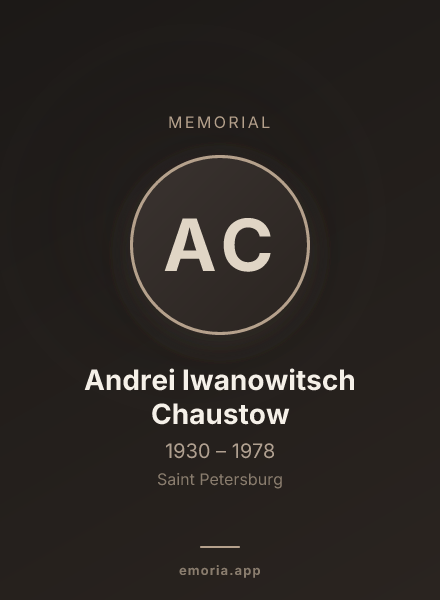 Memorial portrait of Andrei Iwanowitsch Chaustow