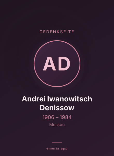 Gedenkportrait von Andrei Iwanowitsch Denissow