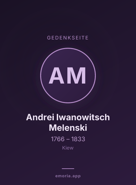 Gedenkportrait von Andrei Iwanowitsch Melenski