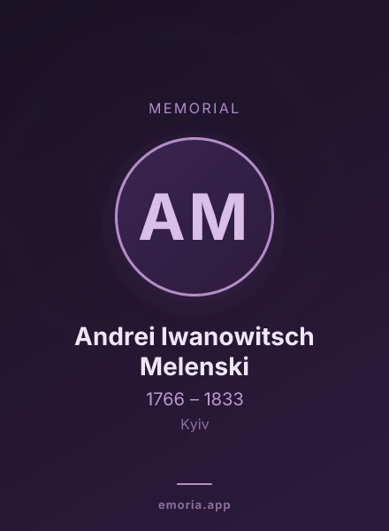 Memorial portrait of Andrei Iwanowitsch Melenski