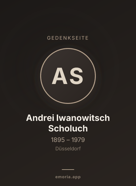 Gedenkportrait von Andrei Iwanowitsch Scholuch