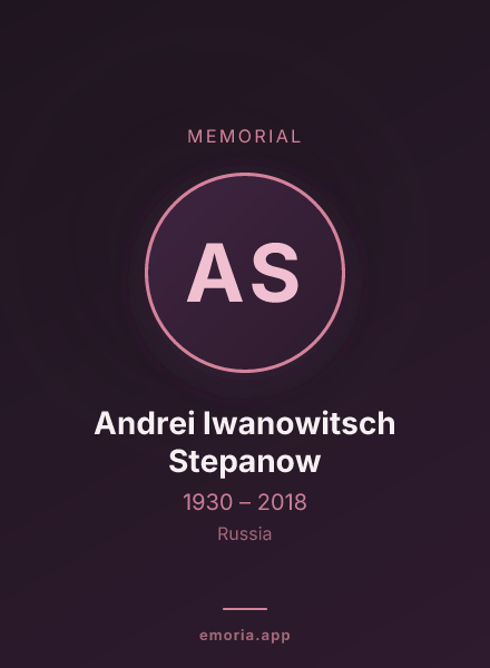 Memorial portrait of Andrei Iwanowitsch Stepanow