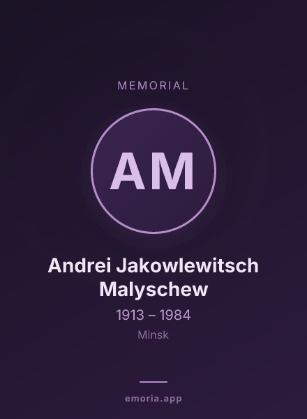 Memorial portrait of Andrei Jakowlewitsch Malyschew