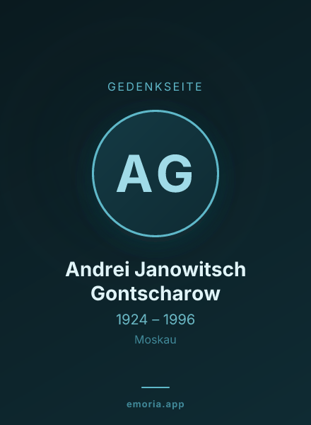 Gedenkportrait von Andrei Janowitsch Gontscharow