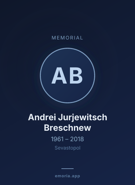 Memorial portrait of Andrei Jurjewitsch Breschnew