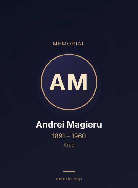 Memorial portrait of Andrei Magieru