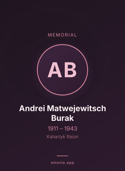 Memorial portrait of Andrei Matwejewitsch Burak