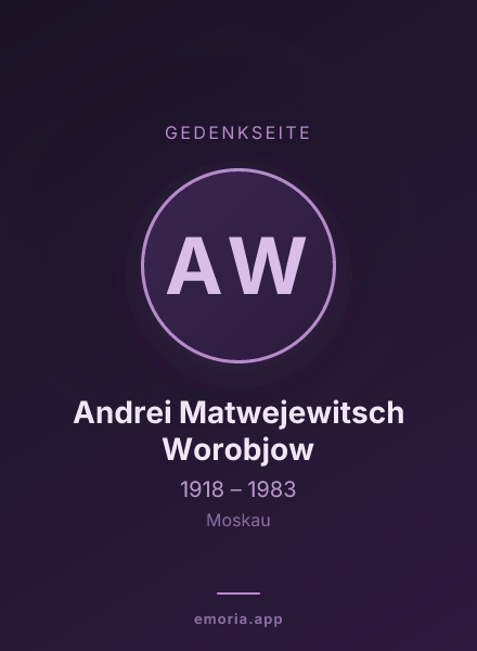 Gedenkportrait von Andrei Matwejewitsch Worobjow