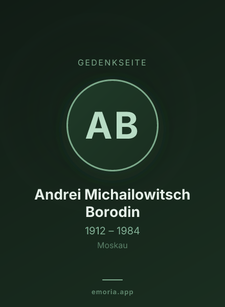 Gedenkportrait von Andrei Michailowitsch Borodin