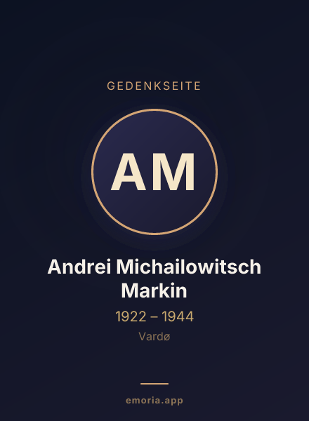 Gedenkportrait von Andrei Michailowitsch Markin