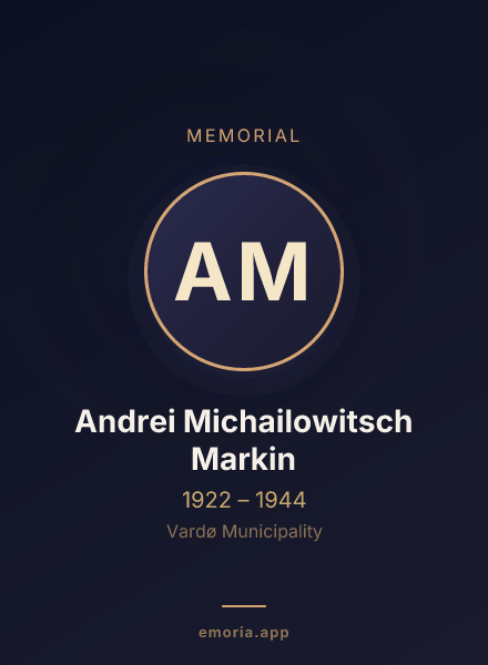 Memorial portrait of Andrei Michailowitsch Markin