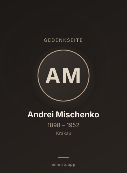 Gedenkportrait von Andrei Mischenko