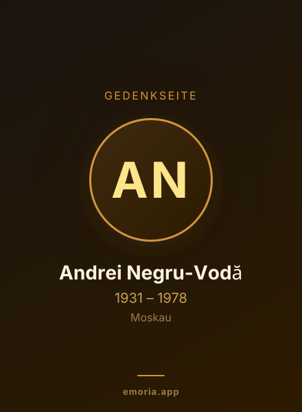 Gedenkportrait von Andrei Negru-Vodă