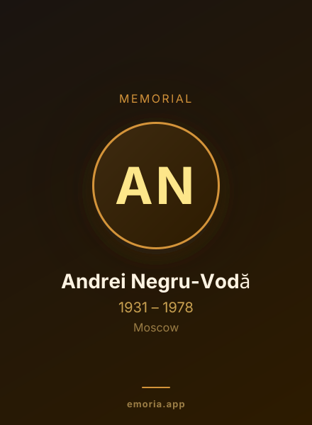 Memorial portrait of Andrei Negru-Vodă