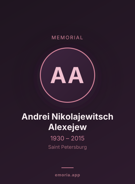 Memorial portrait of Andrei Nikolajewitsch Alexejew