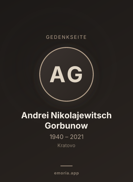 Gedenkportrait von Andrei Nikolajewitsch Gorbunow